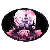 Pumpkin Halloween Spooky Night Oval Patch | Artistshot