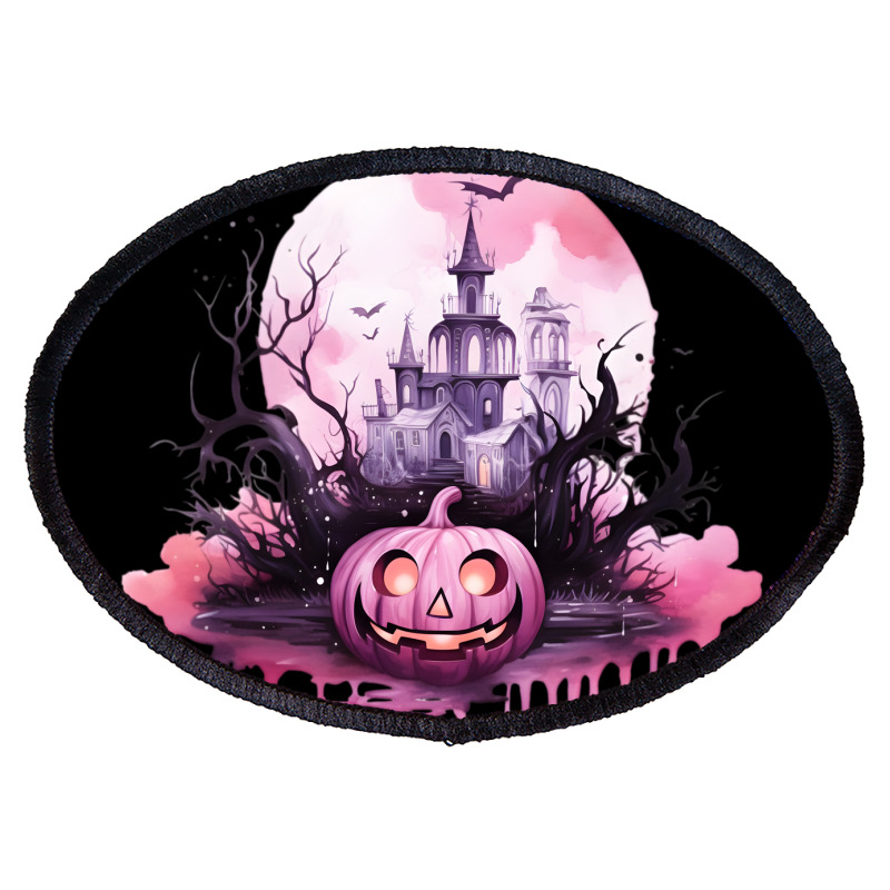 Pumpkin Halloween Spooky Night Oval Patch by risedesignid | Artistshot