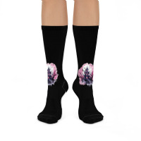 Pink Halloween Day Crew Socks | Artistshot