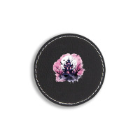 Pink Halloween Day Round Leatherette Patch | Artistshot