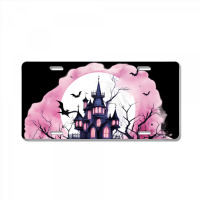 Pink Halloween Day License Plate | Artistshot