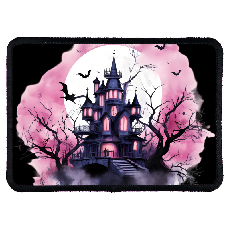 Pink Halloween Day Rectangle Patch by risedesignid | Artistshot