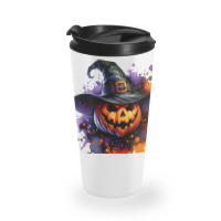 Halloween Witch Pumpkin Travel Mug | Artistshot