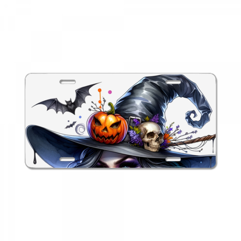 Witch Halloween Day License Plate by risedesignid | Artistshot