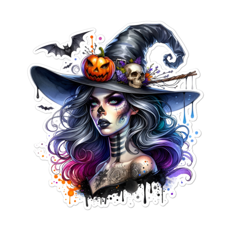 Witch Halloween Day Sticker by risedesignid | Artistshot