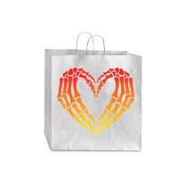 Funny Skeleton Heart Halloween Love Jumbo Paper Bag - 18 X 7 X 18 3/4 | Artistshot