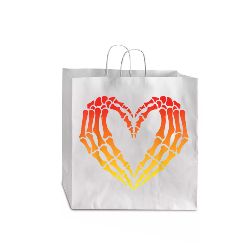 Funny Skeleton Heart Halloween Love Jumbo Paper Bag - 18 x 7 x 18 3/4 by ERNESTO GUANCIA | Artistshot