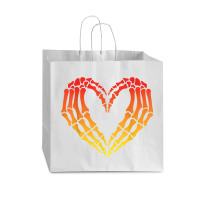 Funny Skeleton Heart Halloween Love Vogue Paper Bag - 16 X 6 X 12 | Artistshot