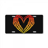 Funny Skeleton Heart Halloween Love License Plate | Artistshot