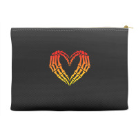 Funny Skeleton Heart Halloween Love Accessory Pouches | Artistshot