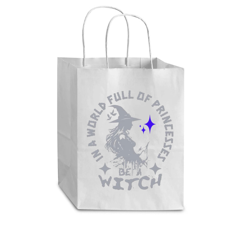 Be A Witch Cub Paper Bag - 8 x 4 1/2 x 10 1/4 by New Nice Shirt | Artistshot