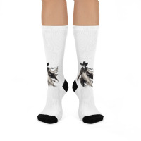 Halloween Day - Cow Boy Funny Skull Crew Socks | Artistshot