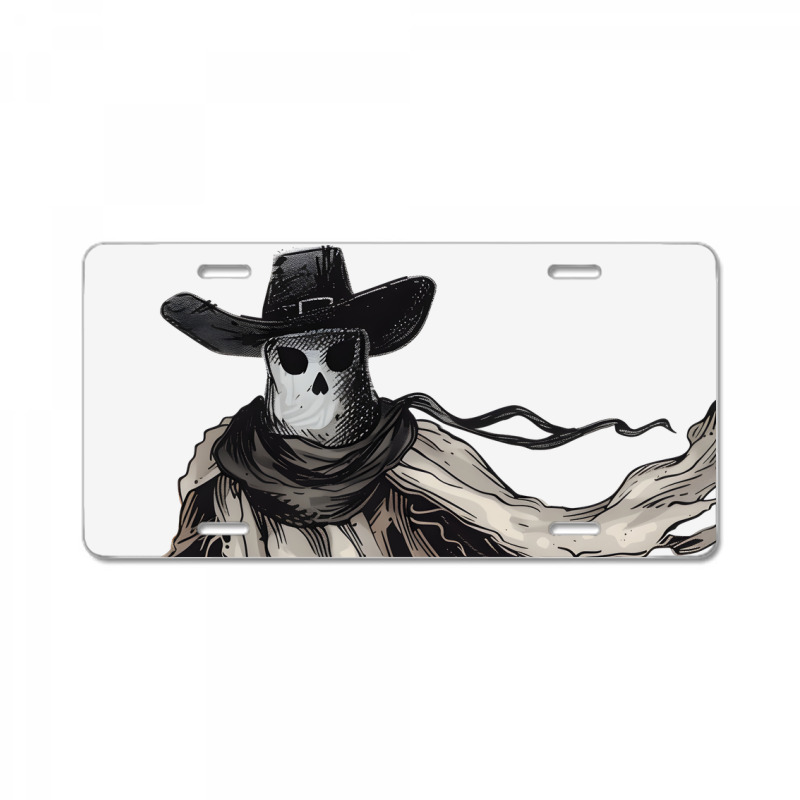 Halloween Day - Cow Boy Funny Skull License Plate by risedesignid | Artistshot