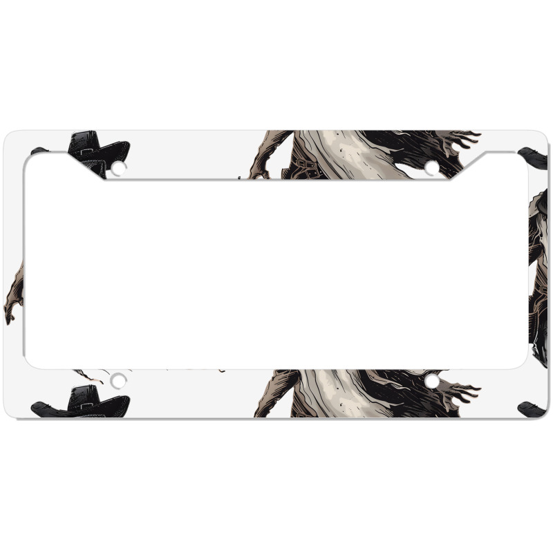 Halloween Day - Cow Boy Funny Skull License Plate Frame by risedesignid | Artistshot