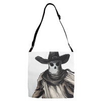 Halloween Day - Cow Boy Funny Skull Adjustable Strap Totes | Artistshot