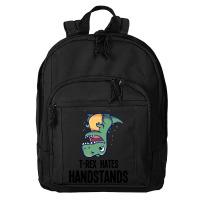 T Rex Hates Handstands Basic Backpack | Artistshot