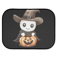 Cowboy Funny Pumpkin -halloween Day Rear Car Mat | Artistshot