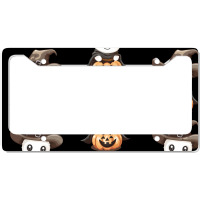 Cowboy Funny Pumpkin -halloween Day License Plate Frame | Artistshot