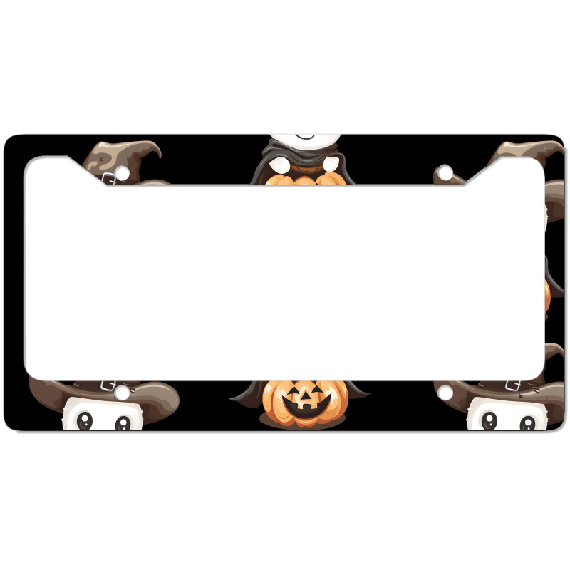 Cowboy Funny Pumpkin -halloween Day License Plate Frame by risedesignid | Artistshot