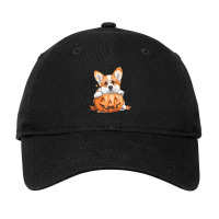 Corgi Dog Halloween Day Adjustable Cap | Artistshot