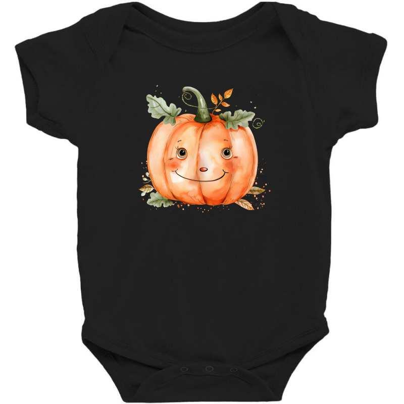 Pumpkin Halloween Day Cute Baby Bodysuit by risedesignid | Artistshot