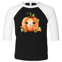 Halloween Smile With Pumpkin Cute Toddler 3/4 Sleeve Tee | Artistshot