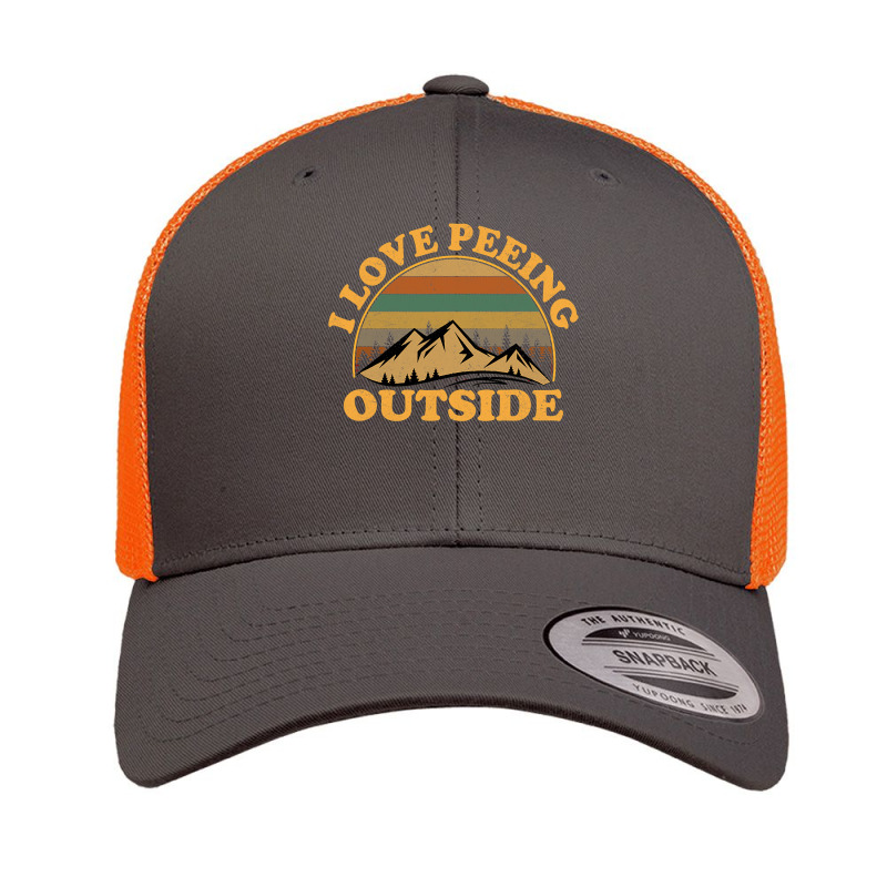 I Love Peeing Outside Funny Camping Hiking Retro Trucker Cap by VictorCruz | Artistshot