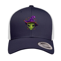 Alien Witch Halloween Ovni Lover Men Retro Trucker Cap | Artistshot