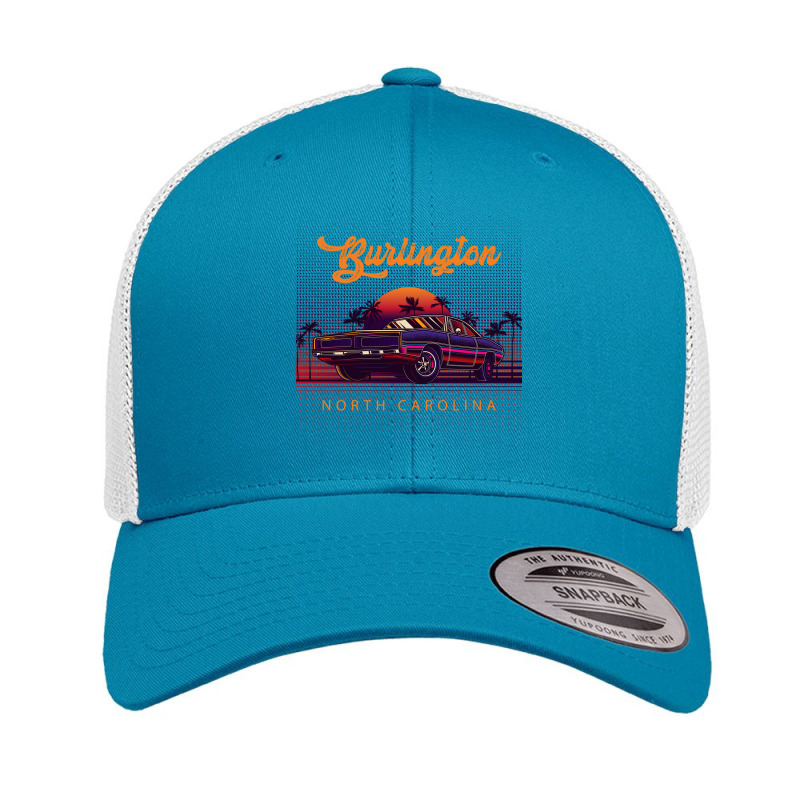 Burlington North Carolina Retro Vintage 80s 90s Muscle Cars Retrowave Retro Trucker Cap | Artistshot