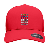 Game Over Press Start Arcade Player Retro Gamer Seamless Cap | Artistshot