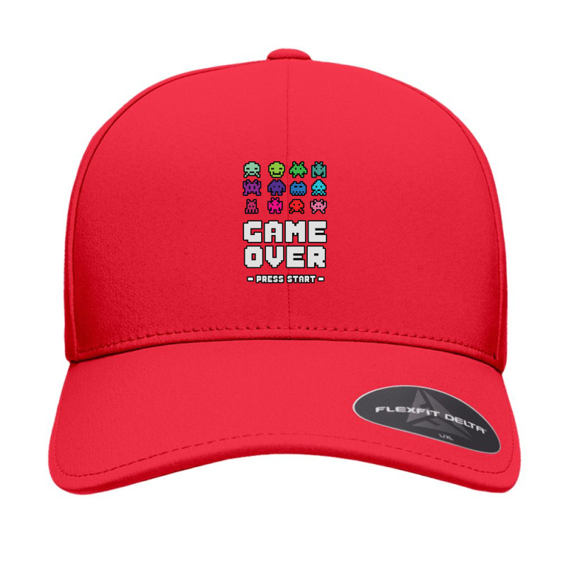 Game Over Press Start Arcade Player Retro Gamer Seamless Cap by saterseim | Artistshot