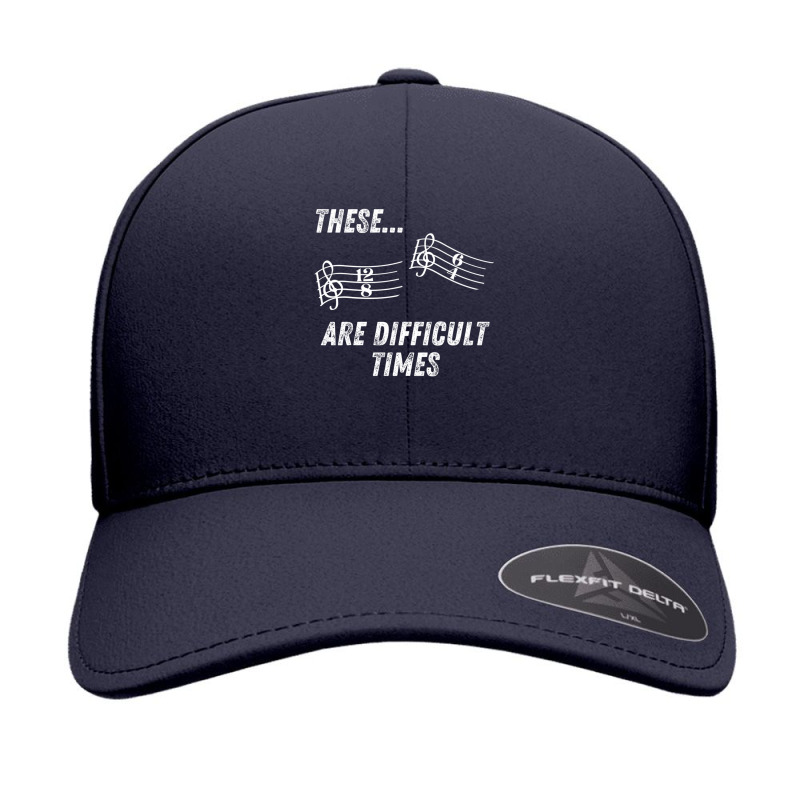 These Are Difficult Times Time Signatures Music Pun 1 Seamless Cap by HeatherThomas | Artistshot