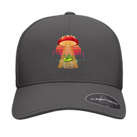 Psychedelic Mushroom Shroom Alien Abduction Trippy Alien Seamless Cap | Artistshot