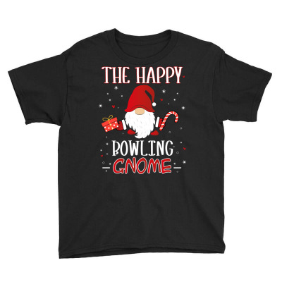 Bowling Christmas Gnome Costume Matching Family Long Sleeve T Shirt Youth Tee Designed By Roswellkolbeck