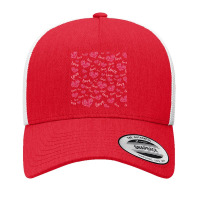 Cute Pink Lovehearts Pattern With Handwritten Love Yupoong Trucker Cap | Artistshot