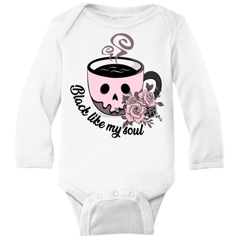 Black Like My Soul Long Sleeve Baby Bodysuit by New Nice Shirt | Artistshot