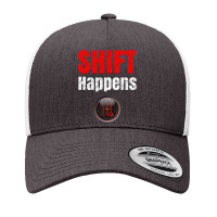 Funny Car Guy Gift Shift Happens Manual Transmission Vintage Pullover Yupoong Trucker Cap | Artistshot