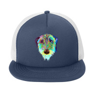 Splash Dog Irish Wolfhound Foam Snapback Hat | Artistshot