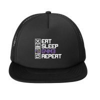 Eat Sleep Game Repeat Mmo Rpg Leetcode Leet Gift Foam Snapback Hat | Artistshot