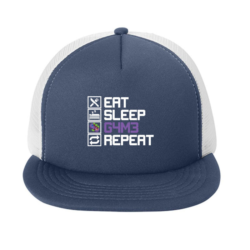 Eat Sleep Game Repeat Mmo Rpg Leetcode Leet Gift Foam Snapback hat by RHONDAHARRISON | Artistshot