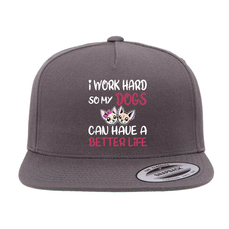 I Work Hard For Women 5 panel snapback cap by Kanmopsuk45 | Artistshot