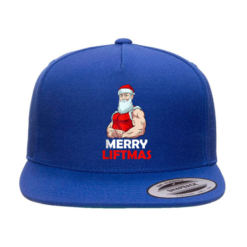 Merry Liftmas Christmas Santa Lifting Bodybuilding Workout Tank Top 5 Panel Snapback Cap | Artistshot