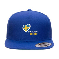 Eurovision Song Contest Sweden, 6 Victories Active 5 Panel Snapback Cap | Artistshot