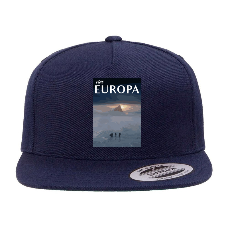 Vintage Europa Tourism Advert - 5 panel snapback cap by ERNIEHERNANDEZ | Artistshot