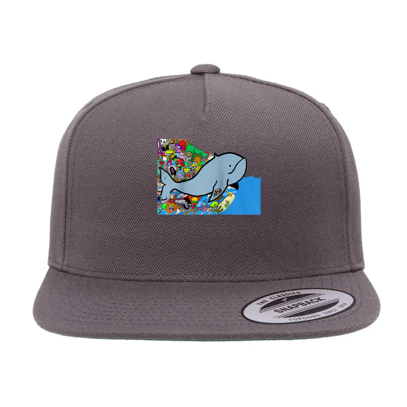 Blue Whale, Marine Sea Animal, Ocean Life, Surf, Art Work Raglan Baseb 5 Panel Snapback Cap | Artistshot