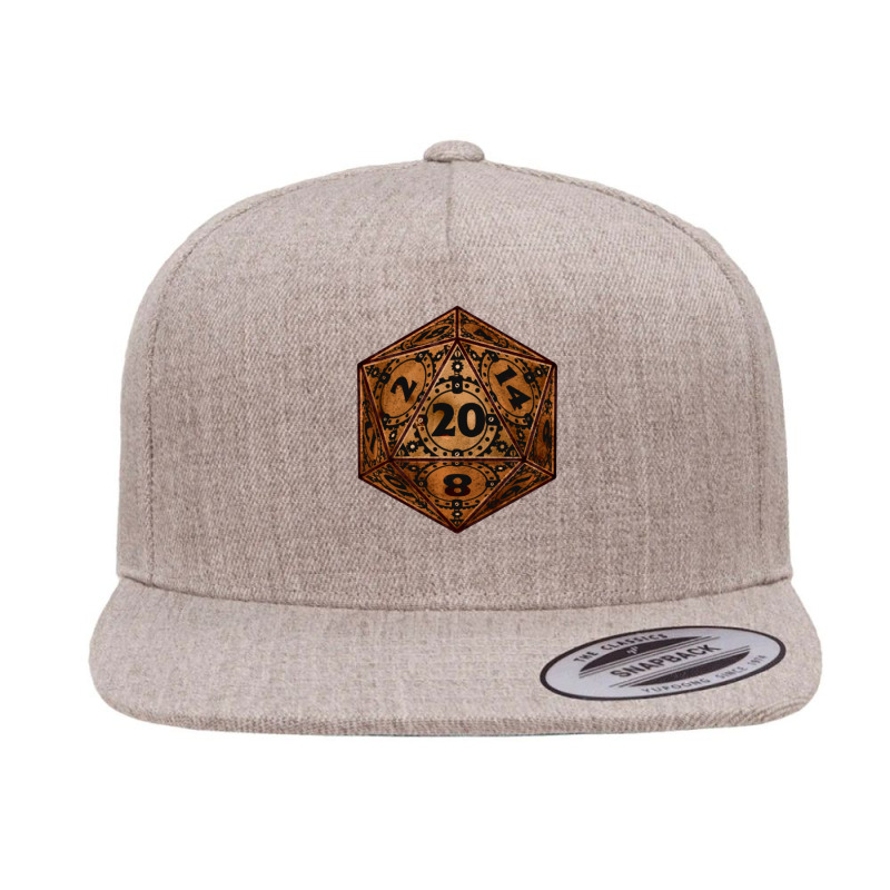 D20 Steampunk Art Dragon Master Rpg Dm Gaming 5 panel snapback cap by hotoancuong | Artistshot