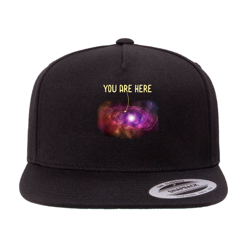 You Are Here Milky Way Galaxy Astronomy Funny Tees 5 panel snapback cap by JuniorFrye | Artistshot