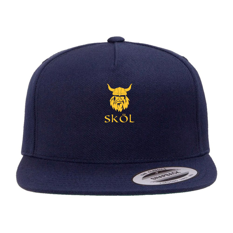 Skol Viking Fan Merchandise Purple Minnesota Adults Kids 5 Panel Snapback Cap | Artistshot