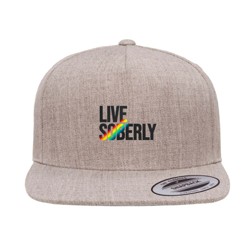 Live Soberly 5 panel snapback cap by Kuwannin528 | Artistshot