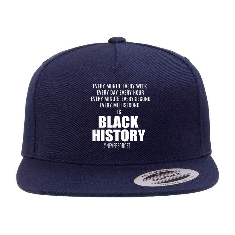 Black History Every Month Week Hour Second...black History 5 panel snapback cap by Coble Spellman | Artistshot